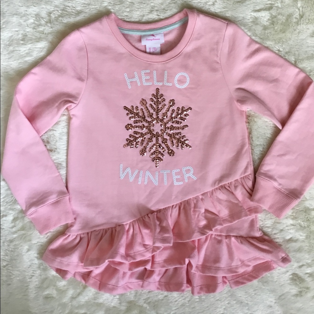 ❄️Tommy Bahama pink long sleeve snowflake shirt.6X